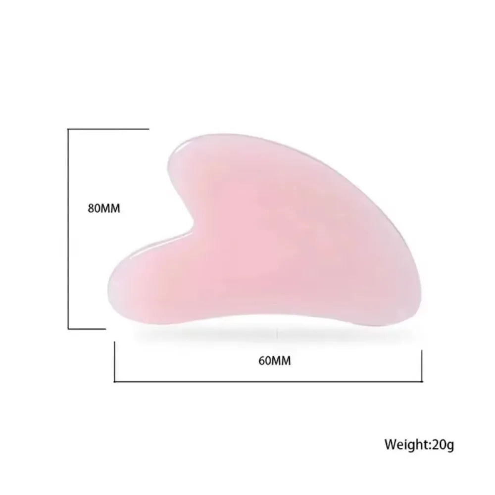 Portable Natural Resin Gua Sha Scraper Board Rose Quartz Scraper Face Lifting Anti-Wrinkle Massage Board Body Beauty Spa Massage