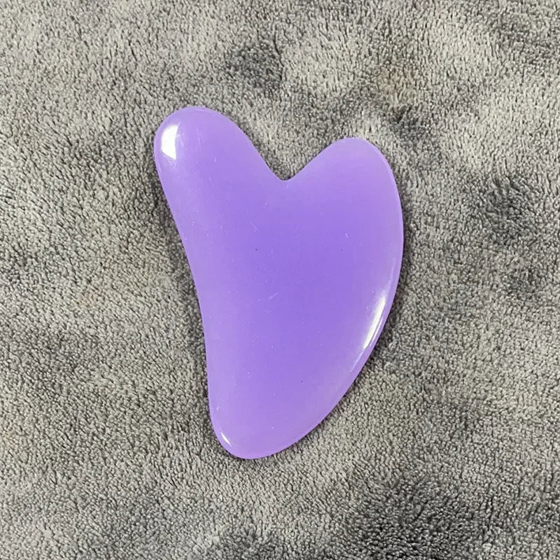 Portable Natural Resin Gua Sha Scraper Board Rose Quartz Scraper Face Lifting Anti-Wrinkle Massage Board Body Beauty Spa Massage
