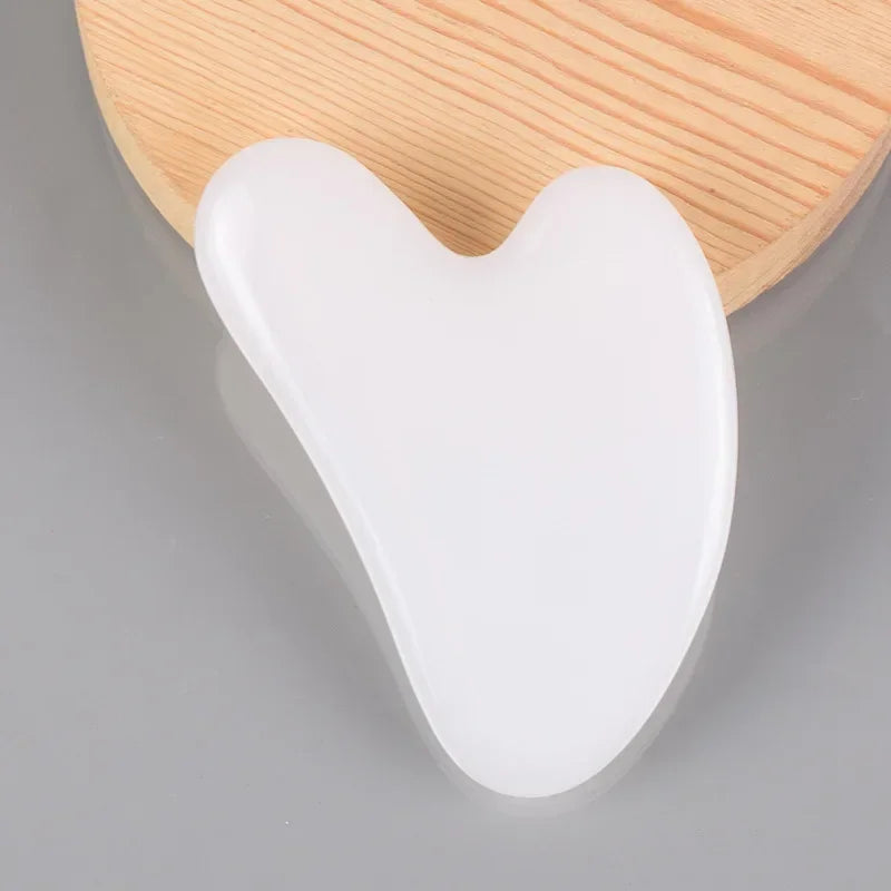 Portable Natural Resin Gua Sha Scraper Board Rose Quartz Scraper Face Lifting Anti-Wrinkle Massage Board Body Beauty Spa Massage
