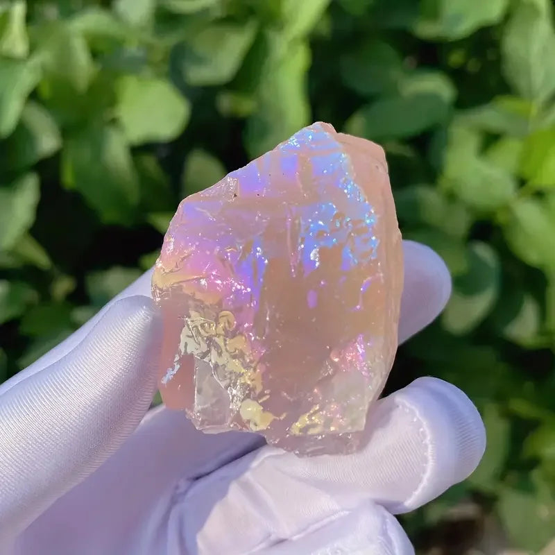 Aura Rose stone Quartz Raw Crystals For Home Decor Best Gift For Family And Friends
